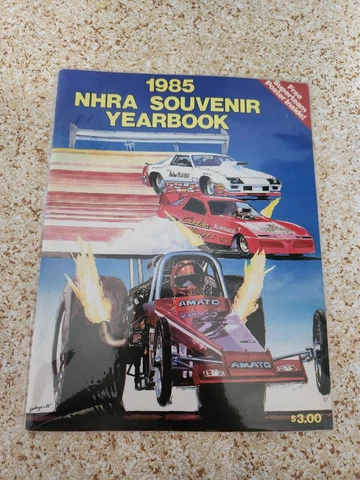 1985 Nhra 85 Drag Racing Souvenir Yearbook Poster Top Fuel Funny Car Pro Stock Cover