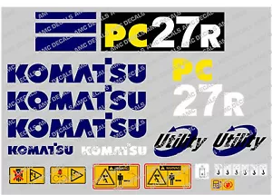 Komatsu PC27R Gräber Abziehbild Set - Bild 1 von 1