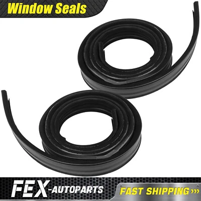Weatherstrip Window Glass Run Channel 2 Pcs Front for Bronco F150 F250 F350 F450 Foto 1 de 4