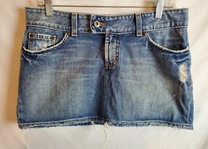 BKE Buckle CULTURE Denim Jean Skirt size 29 Distressed 100% Cotton - Picture 1 of 9