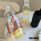 500ml/700ml Water Bottle Leak Proof Sports Fitness Gym With Time Marker Simple