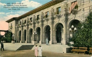 California San Diego Sacramento Valley Building Panama Postcard 22-7473 - Picture 1 of 2