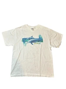 Vintage Sea World Dolphin Animal T-Shirt Size Large 90s Retro Y2K - Picture 1 of 4