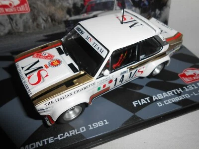 FIAT ABARTH 131 RALLY N°14 DU RALLYE MONTE CARLO DE 1981   1/43ème - Photo 1/2