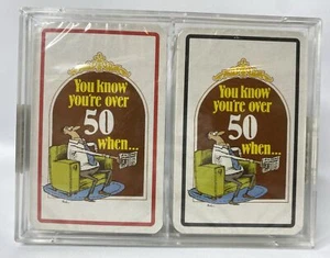 You Know Your Over 50 When… Playing Cards 2 Packs NIB Sealed - Picture 1 of 4