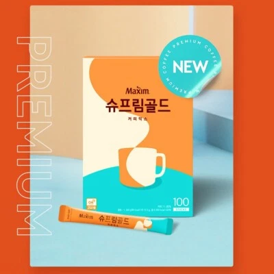 [Envío Express] Nuevo Maxim Supreme Mezcla de Café Dorado 100 Palitos Café Instantáneo Foto 1 de 4
