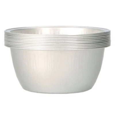 100 PIROTTINI LISCI VASCHETTE  ALLUMINIO MONOUSO ARGENTO CUKI CONTENITORI FORNI - Immagine 1 di 3