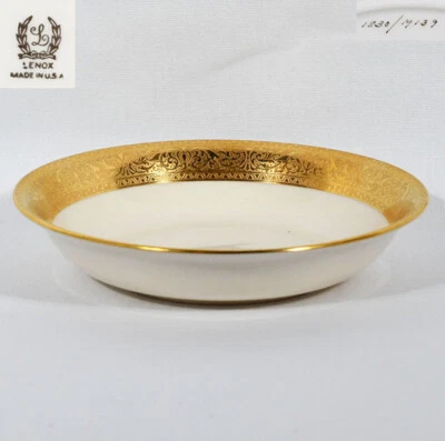 Фруктовый соус/чаша Lenox Westchester 5 1/2 дюйма с золотой отделкой и штампом M139 - Изображение 1 из 4