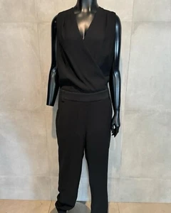 Cue Tux Style Jumpsuit Black Size 14 - Picture 1 of 8