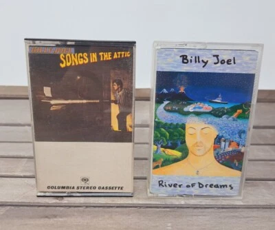 Billy Joel Audio Cassette Tape Lot (2)  Songs In The Attic / River of Dreams - Image 1 of 4