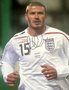 David Beckham Signed England 11x14 Photo With Proof - Picture 1 of 4