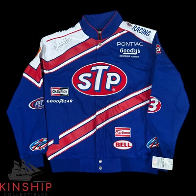 Chaqueta uniforme a presión completa firmada por Richard Petty STP certificado de autenticidad JSA NASCAR Auto Z2204 Foto 1 de 4