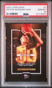 PSA10 2024 TOPPS NOW 7 VICTOR WEMBANYAMA - Bild 1 von 2