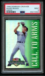 1998 Donruss Crusade Green WADE BOGGS PSA 9 MINT /250 - Stunning Card! - Bild 1 von 2