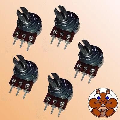 SR PASSIVES 5x Drehpotentiometer: 2,2 kOhm Lötöse linear mono Poti variable resistor