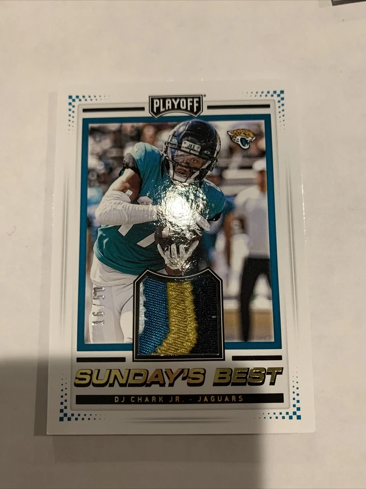 2020 Panini Playoff DJ Chark Jr 16/50 4 Color Relic Patch SP - Image 1 of 2