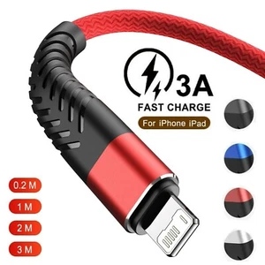 Heavy Duty Fast Charger USB Data Cable Charging Cord for iPhone 11 12 13 X 6 7 8 - Picture 1 of 13
