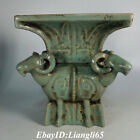 8 "Antike Ru Brennofen Porzellan Dynasty Square Zun mit vier Schafflasche