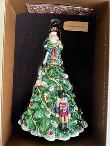 New in Box Jay Strongwater Decorated For Christmas Ornament Swarovski Crystals  - Picture 1 of 3