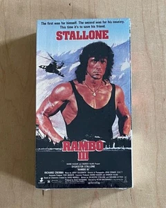RAMBO III (1988) Sealed VHS IVE Sylvester Stallone Cult Action Commando War Hero - Bild 1 von 7