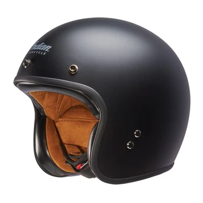 Capacete retrô Indian Motorcycle face aberta, preto fosco (XS-L, 2XL-3XL) - Imagem 1 de 4