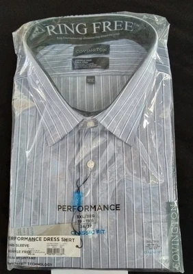 Covington Performance Classic Fit Men's Dress Shirt Size 3xl 19-19.5. 36-37 B16 - Image 1 of 4