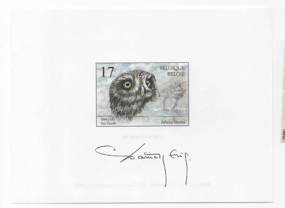 Belgium 1999 Owls Souvenir Sheet MNH - Image 1 of 1
