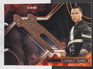 2016 Topps Star Wars Rogue One Series 1 Medallion Chirrut Imwe U-Wing Fighter - Picture 1 of 2