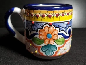 Tazza fatta a mano in ceramica Talavera, ceramica messicana Talavera, tè/caffè. - Foto 1 di 5