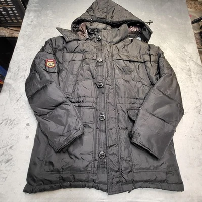 Triple F.A.T. Goose Jacket Mens XL Hooded Down Parka Winter Coat Patch - Image 1 of 4