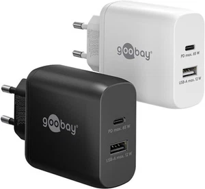 USB-C™ PD Dual-Schnellladegerät (65 W) schwarz; 1x USB-C™-Anschluss (Power Deliv - Bild 1 von 1