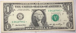 2004 SERIES STAR NOTE US One Dollar Note G Block Chicago  Illinois Low Serial # - Picture 1 of 2
