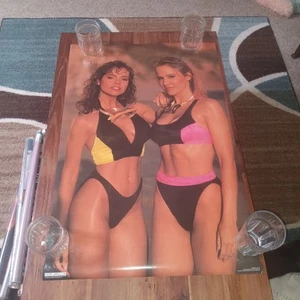 1989 Western Graphics Goggles #196 Poster Karen Mistal & Eloise Broady 32 X21 - Picture 1 of 15