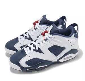 Nike Jordan Retro 6 Golf AJ6 Olympic Men Spikes Cleats Shoes Sneakers DV1376-101 - Picture 1 of 5