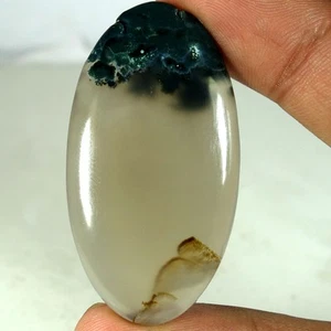 100% Natural Moss Opal Agate Oval Cabochon Marvelous +A 77.40Cts. 27x 50x 07mm - Picture 1 of 3