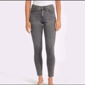 Everlane Jeans 31 Mid Rise Skinny Ankle Washed Black Gray - Picture 1 of 10