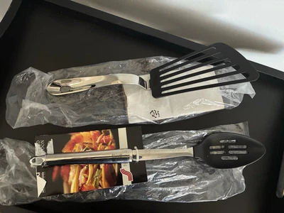 Nuevo todo revestido antiadherente FLEX TURNER Y CUCHARA RANURADA - Manijas de acero inoxidable Foto 1 de 3