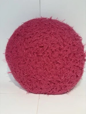 Home Decor Pink Circle Fluffy Pillow - Living Room - Bedroom - Image 1 of 3