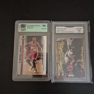 Lebron James UD 2003 Freshman 84 y 2004 Phenomenal Beginnings 2 gemas como nuevo años 10 - Imagen 1 de 23