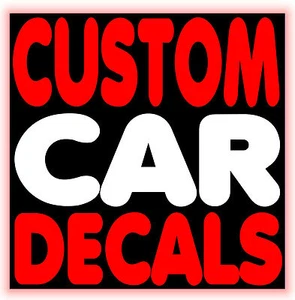 PERSONALISED CUSTOM CAR DECALS Vinyl Lettering Stickers Car Bumper Car Van Taxi - Picture 1 of 5