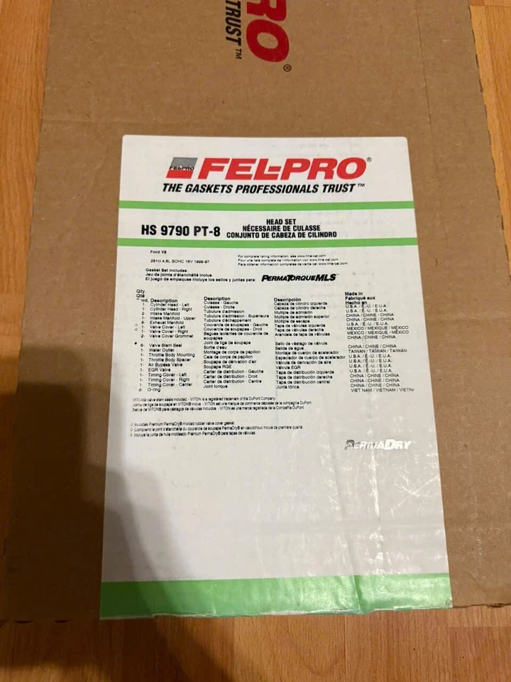Fel-Pro HS 9790 PT-8 Cylinder Head Gasket Set For 1997 - 1999 Ford Select Models - Image 1 of 1