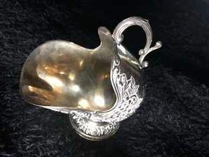 Silver Plate Sugar Scuttle Raimond Italy Gritty Texture Bronze Distressed Patina - Picture 1 of 8