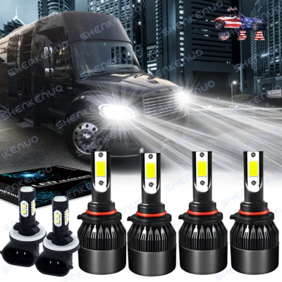 适用于 Freightliner M2 2015 - 2017 - 前 LED 车头灯高/低 + 雾灯灯泡套件 — 第 1/4 张图片