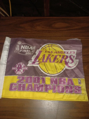 NBA Los Angeles Lakers 2001 NBA Champions Flag Back to Back Car Flag Cover