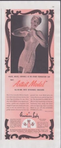 1940 Print American Lady Artist Model All-in-One w Detachable Brassiere Girdle - Picture 1 of 1