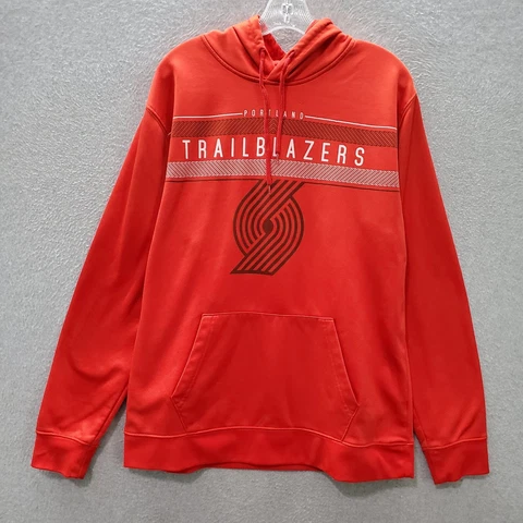 Portland Trail Blazers Men Sweatshirt XL Red Hoodie UNK Logo Long Sleeve READ Cover