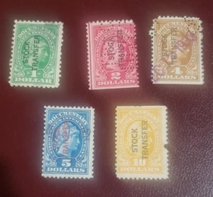 US IRS Stamp - Scott #RD12 - #RD13, #RD15 - #RD17 Stock Transfer Stamps - Picture 1 of 1
