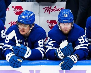 William & Alex Nylander Brothers Banco Toronto Maple Leafs 8x10 NHL Foto de Hockey - Imagen 1 de 1