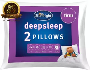 Silentnight Deep Sleep Pillows Medium Soft  Firm Support Comfortable Hollowfibre - Picture 1 of 14