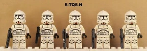 LEGO Star Wars Phase 2 Clone Trooper Minifigure Lot of 5 Plain White Grunt 75372 - Picture 1 of 6